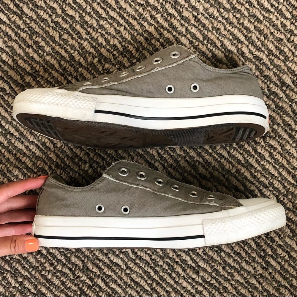 Gray Slip-On Low Top Converse